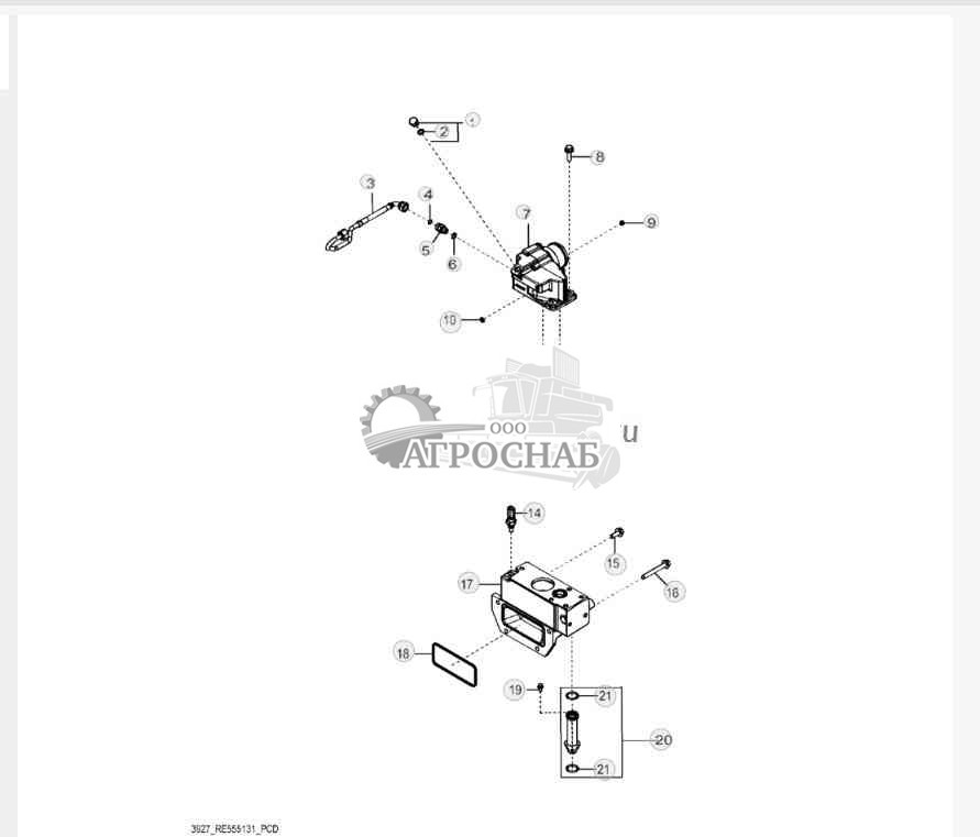 3927 Корпус термостата 